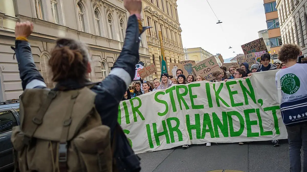 Auch in Graz wurde am Freitag für besseren Klimaschutz  demonstriert