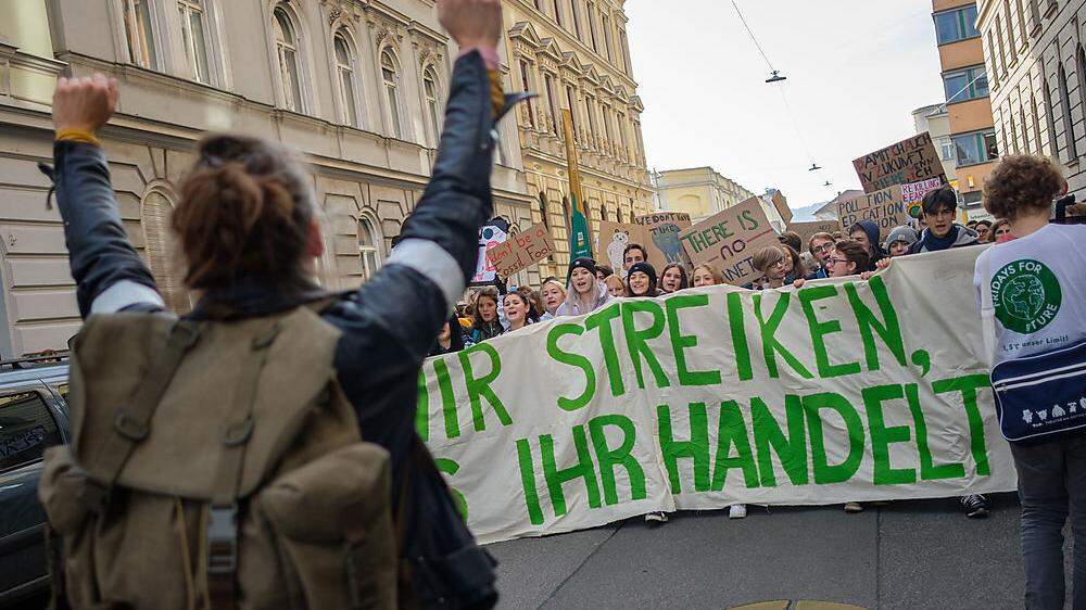 Auch in Graz wurde am Freitag für besseren Klimaschutz  demonstriert