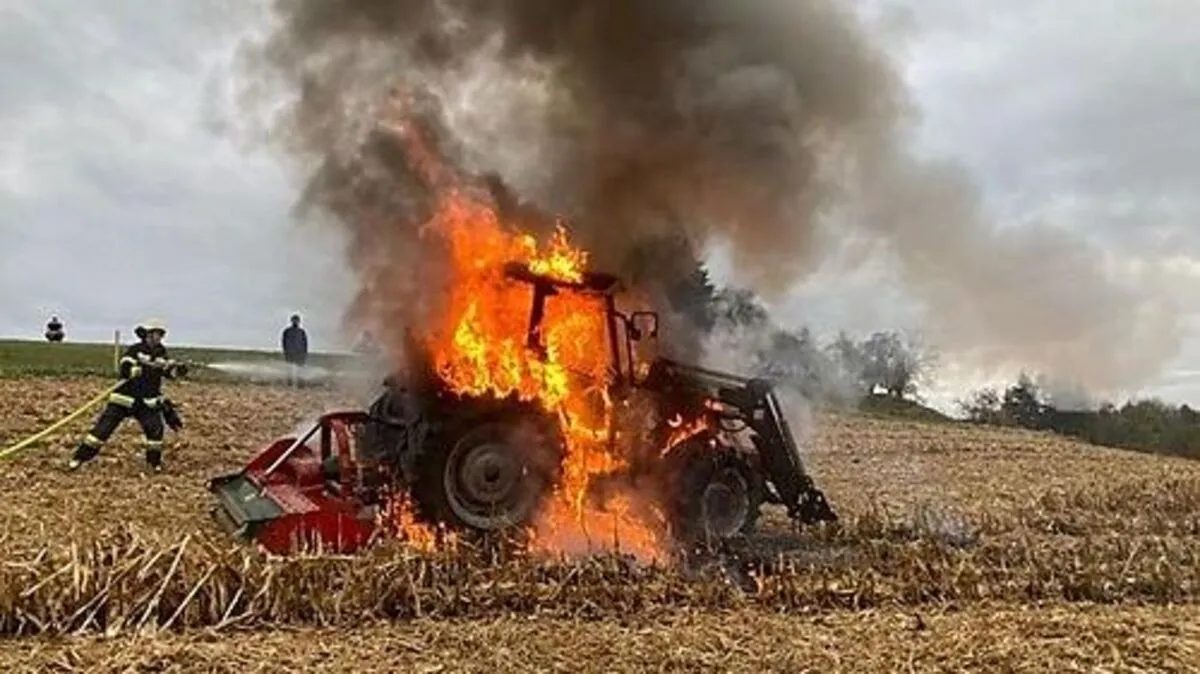 Das Fahrzeug stand in Vollbrand 