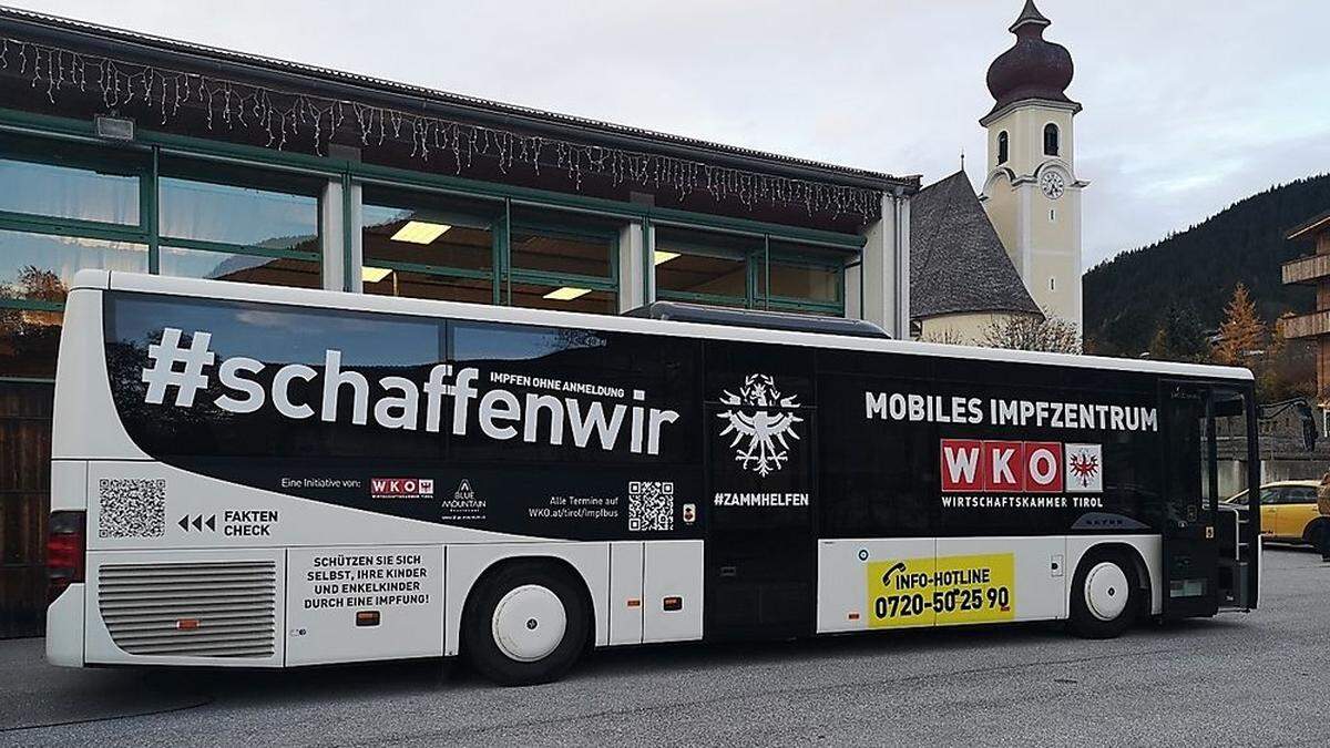 In der kommenden Woche besteht für Osttirolerinnen und Osttiroler die Möglichkeit, sich im Impfbus der WK Tirol impfen zu lassen