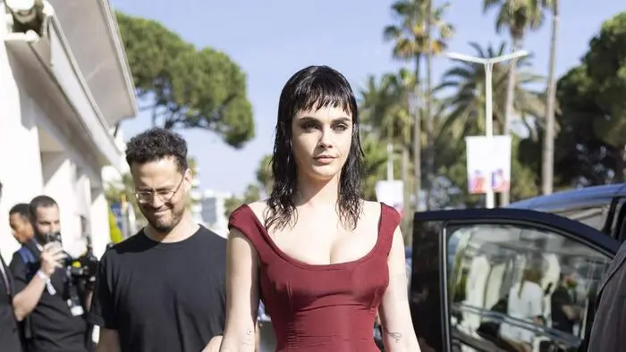Cara Delevigne leaves Hotel Martinez to attend official screening ahead the 78th annual Cannes Film Festival on May 21, 2025 in Cannes, France. Photo by Marco Piovanotto/ABACAPRESS.COM