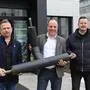 Stadtwerke-Betriebsleiter Raimund Wiesenhofer, Bürgermeister Christoph Stark und Christopher Pieber,  Leiter von Mobilität und Verkehr