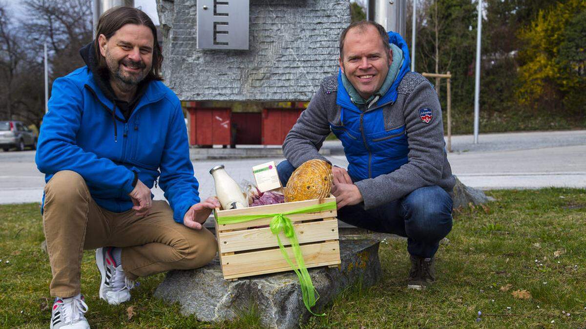 Unternehmer Markus Wedl, Initiator des Vereins und Mitbegründer des &quot;Schieflinger Kistale&quot; mit seinem Partner Alwin de Quartel