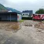 Überschwemmungen wie hier in Göss sorgten für einen Dauereinsatz der Feuerwehren