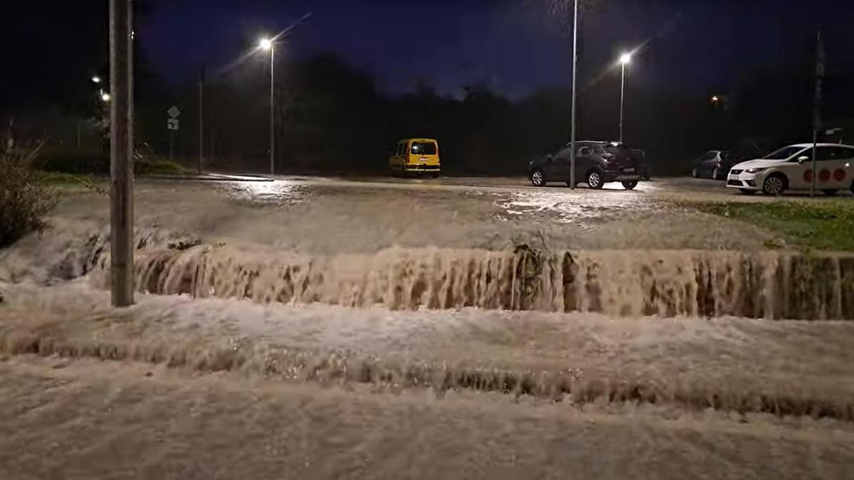 Gewaltige Regenmengen führen zu Überschwemmungen in Sveti Lovreč im kroatischen Istrien