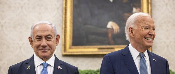 Israels Premierminister Benjamin Netanjahu zu Gast im Oval Office des Weißen Hauses bei US-Präsident Joe Biden