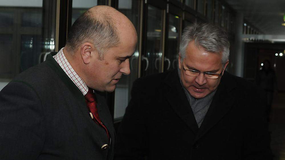 Als Mössler (links) ÖVP-Ortschef wurde, leitete die Bezirkspartei noch Hannes Hibler 