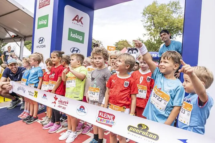 Kärnten Läuft 2025 - Maskottchenlauf Maskottchen Bambinis Bambinisprint Klagenfurt August 2025