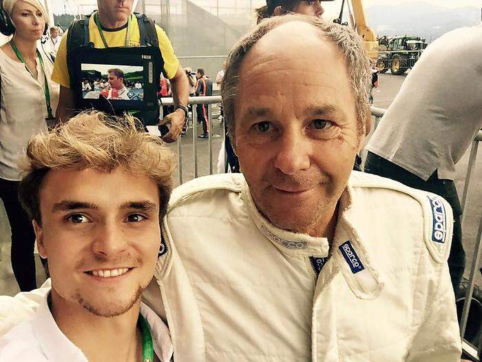 Lucas Auer (links) mit seinem Onkel, Gerhard Berger