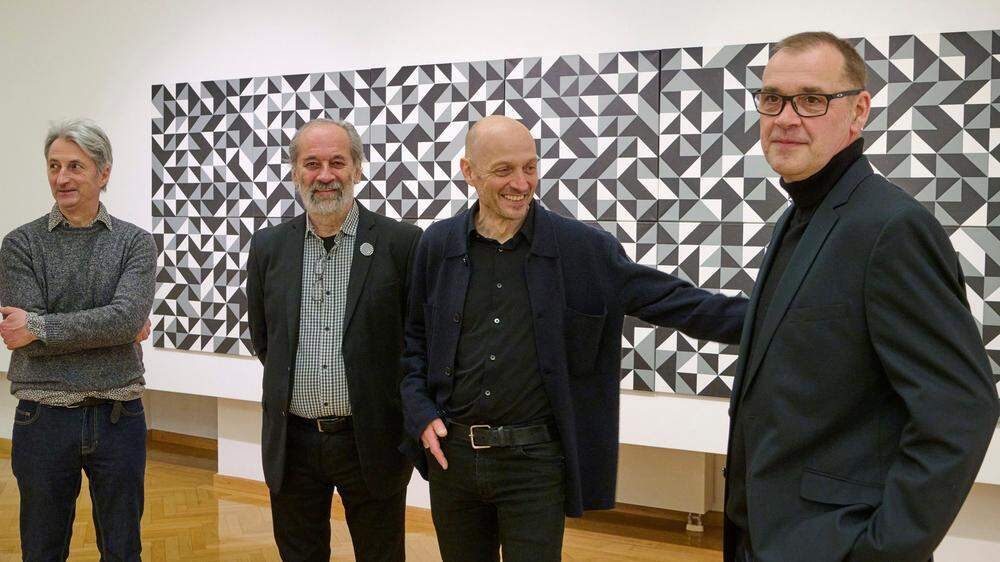 Die Künstler György Varga, Viktor Hulik, Claus Prokop, Levente Bálványos 