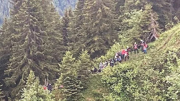 Die Schülergruppe musste gerettet werden