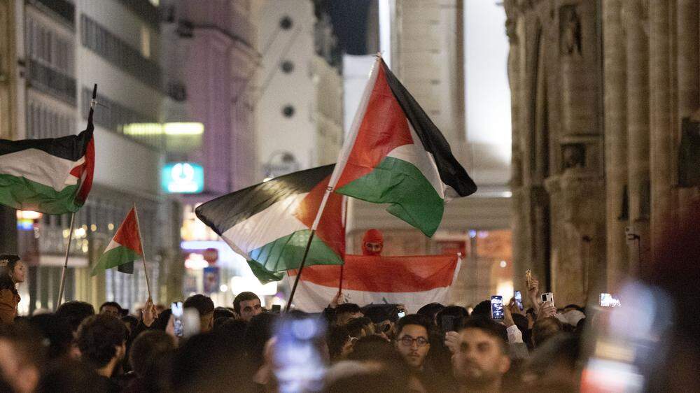 Die &quot;Mahnwache für Palästina&quot; in Wien