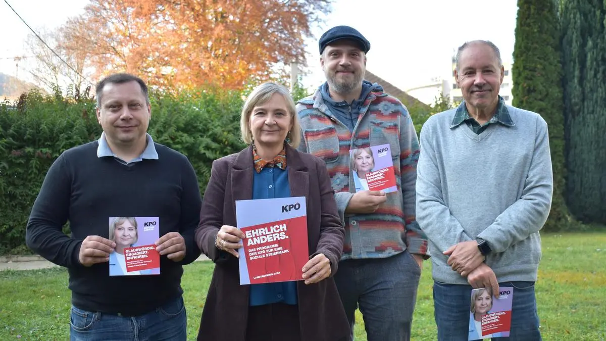 (v.l.n.r.) Mario Zver, Claudia Klimt-Weithaler, Sebastian Pichler, Franz Rosenblattl