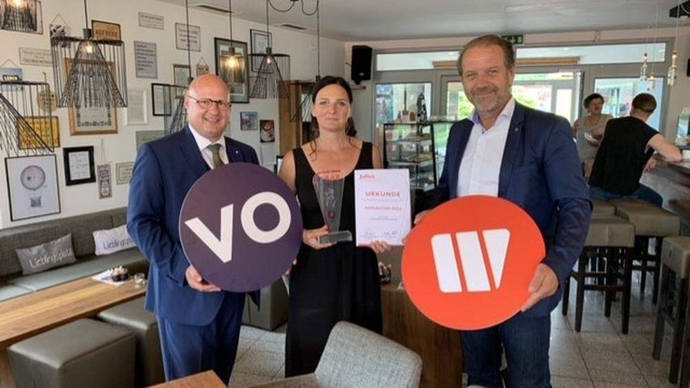 Rosa Kohlbacher wurde als Unternehmerin von Cafe freiZeit! ausgezeichnet. Insgesamt erhielten drei Voitsberger Unternehmen den JULIUS-Award.