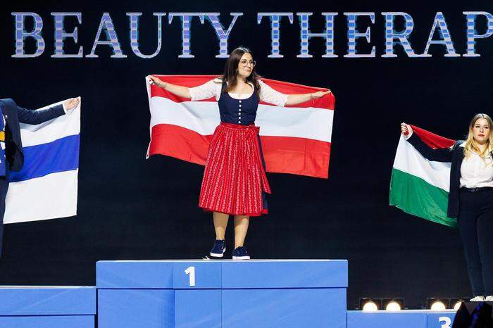 Lara Tynnauer, Beauty- und Kosmetikspezialistin aus Graz, holte bei den EuroSkills in Danzig Gold