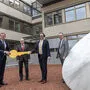 Übergabe des neu sanierten Gebäudes in der Beethovenstraße. Hausherr Rudolf Bauer, Hans-Peter Weiss (BIG), Rektor Martin Polaschek, Vizerektor Peter Riedler