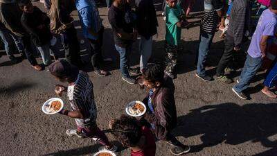 Die Verpflegung der knapp 5000 Migranten ist für die Stadt Tijuana nicht mehr tragbar