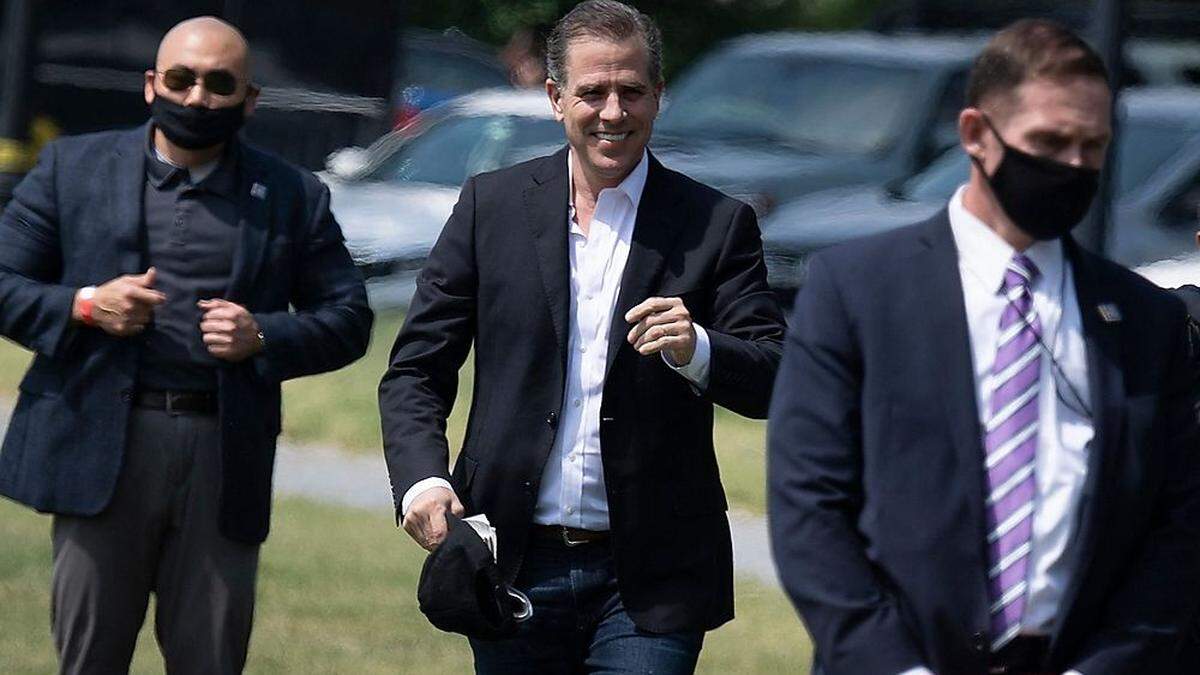 Hunter Biden mit Sicherheitsleuten