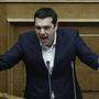 Ministerpräsident Alexis Tsipras bei der heftigen Debatte im Parlament
