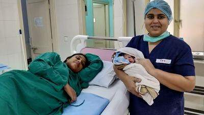 Sajita Jabeel brachte einen Buben zur Welt