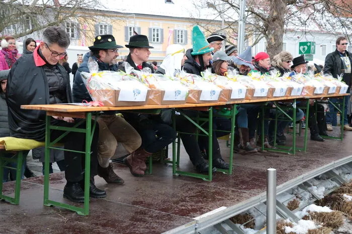 Die Faschingsjury bestand aus mehreren prominenten Personen des Bezirks. Sie bewerteten die einzelnen Gruppen nach Punkten.