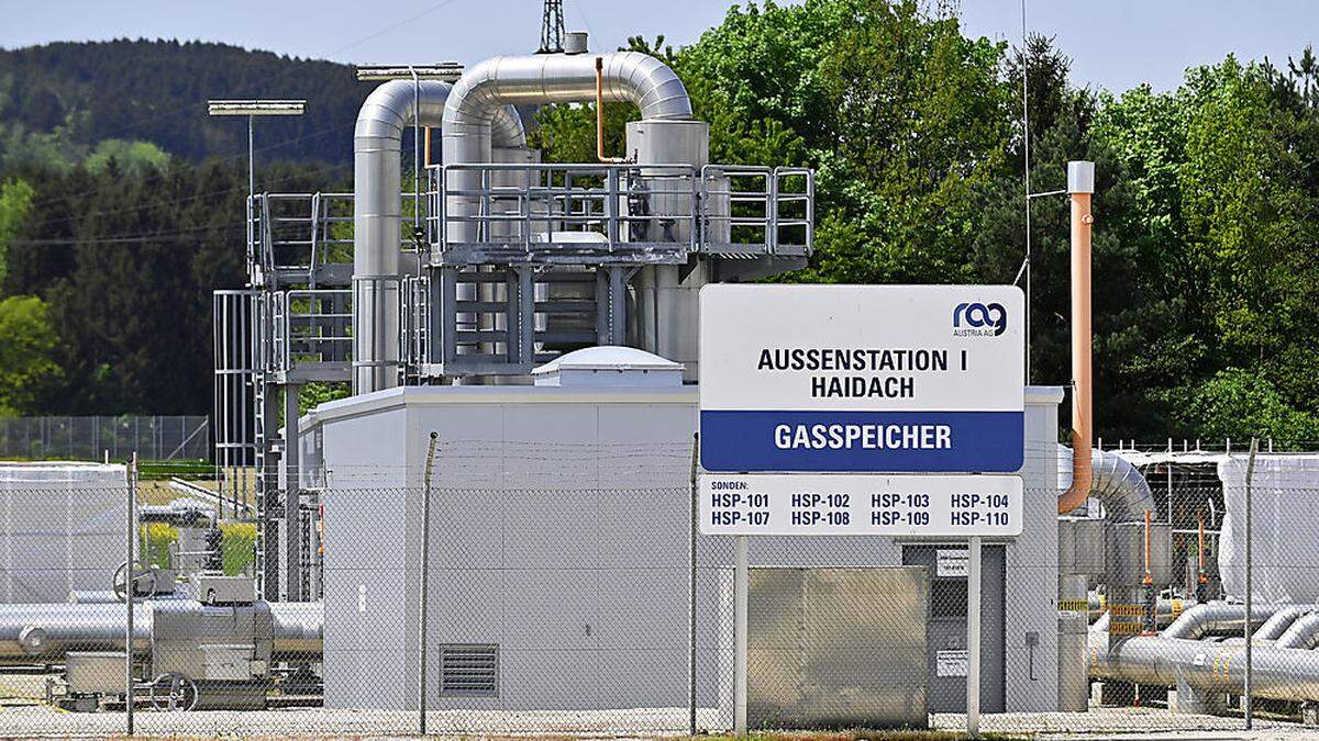 Am 2. Oktober waren in allen Speichern in Österreich zusammen 76,79 Terawattstunden (TWh) Gas eingelagert