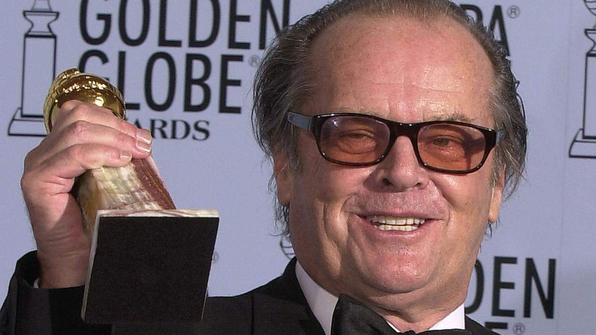 Jack Nicholson mit einem seiner Golden Globes