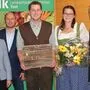 Vizepräsidentin Helga Brunschmid, Kammerdirektor Ferdinand Grüner, Matthias Kollnig und Theresa Unterluggauer mit Präsident Josef Hechenberger (von links) 
