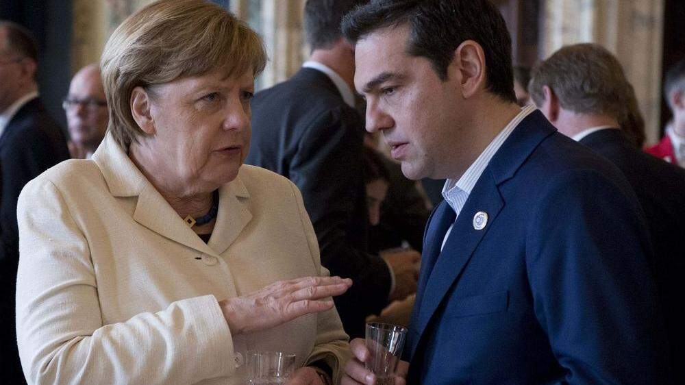 Deutschlands Kanzlerin Angela Merkel und Griechenlands Premier Alexis Tsipras