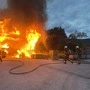 Die gesamte Halle wurde bei dem Brand zerstört