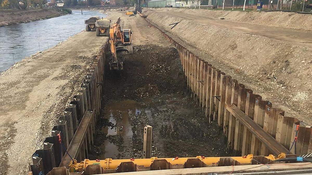 Der Speicherkanal entlang der Mur