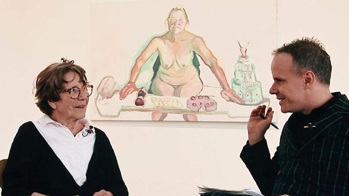 20 Jahre lang ein erfolgreiches Gespann: Maria Lassnig (1919-2014) und ihr Lieblingskurator Hans Ulrich Obrist	