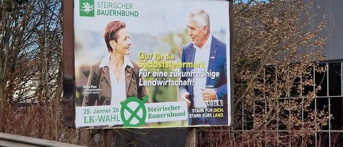 Der Steirische Bauernbund ist in der Südoststeiermark nach wie vor klar an erster Stelle