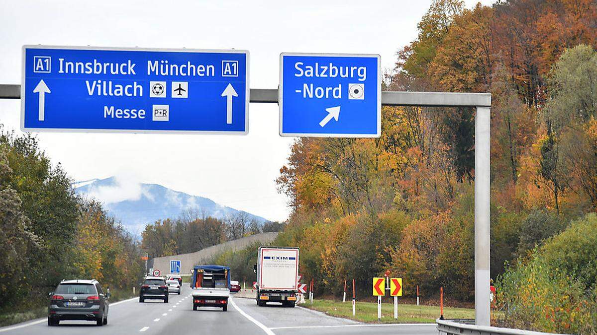 Die Westautobahn (A 1) bei Salzburg (Archivfoto)