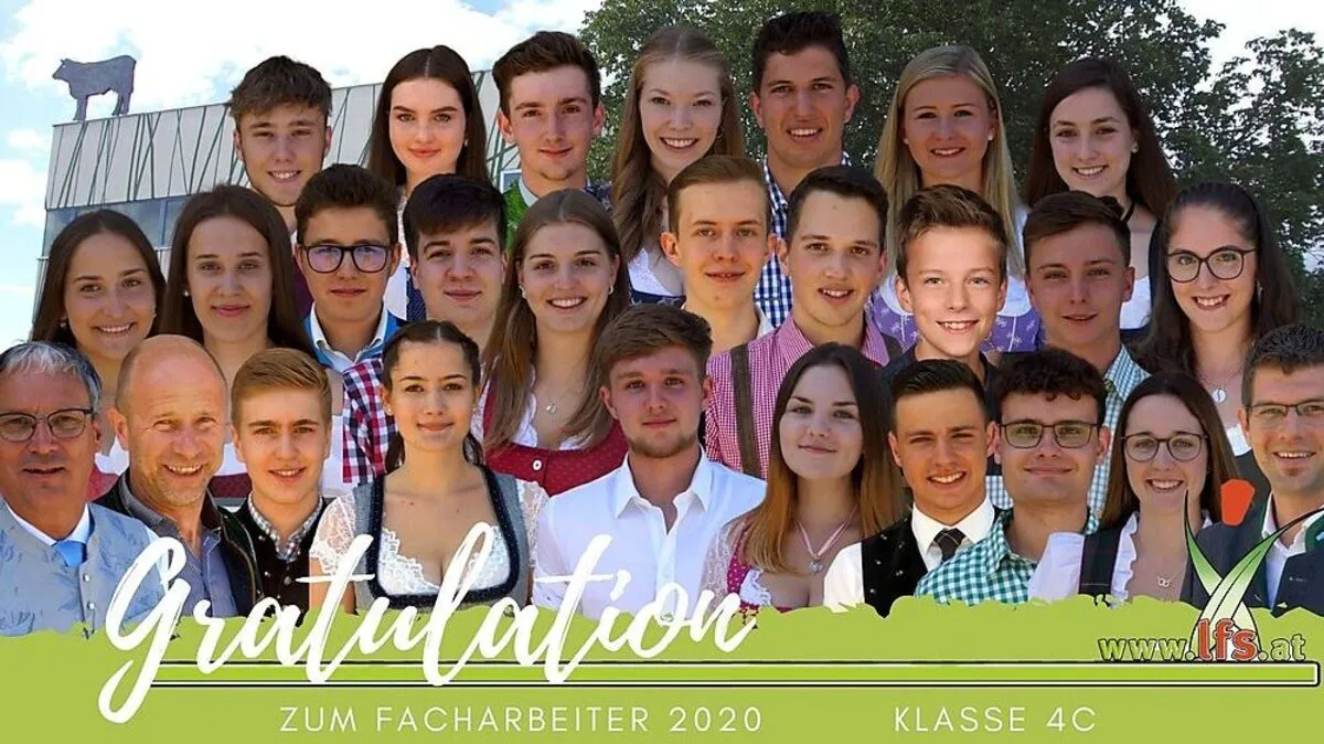 Die Absolventen der LFS und Agrar-HAK durften ihre Facharbeiterbriefe holen