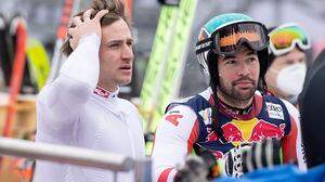 Matthias Mayer (links) und Vincent Kriechmayr dürften ihre Olympia-Startplätze ungeachtet der Quote wohl sicher haben.