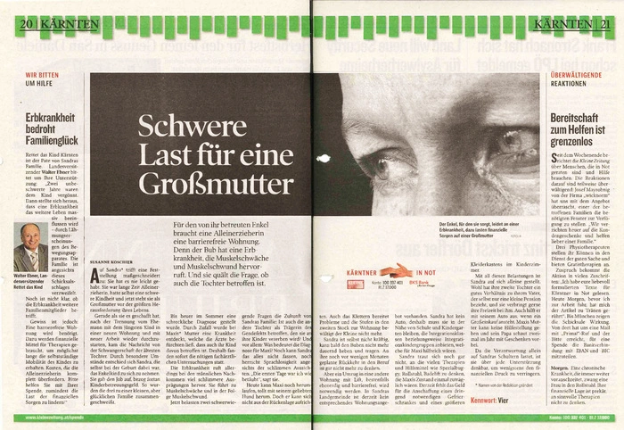 Kärntner in Not begleitet die Familie schon seit vielen Jahren