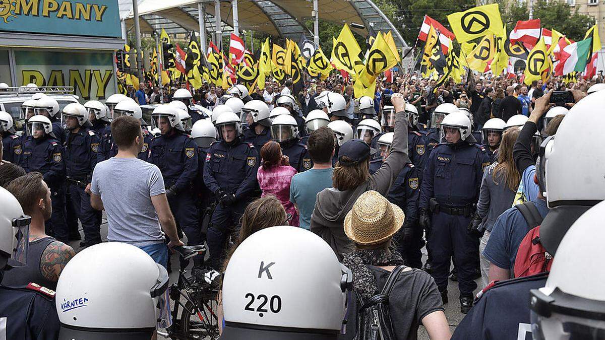 Identitären-Demo im Juni