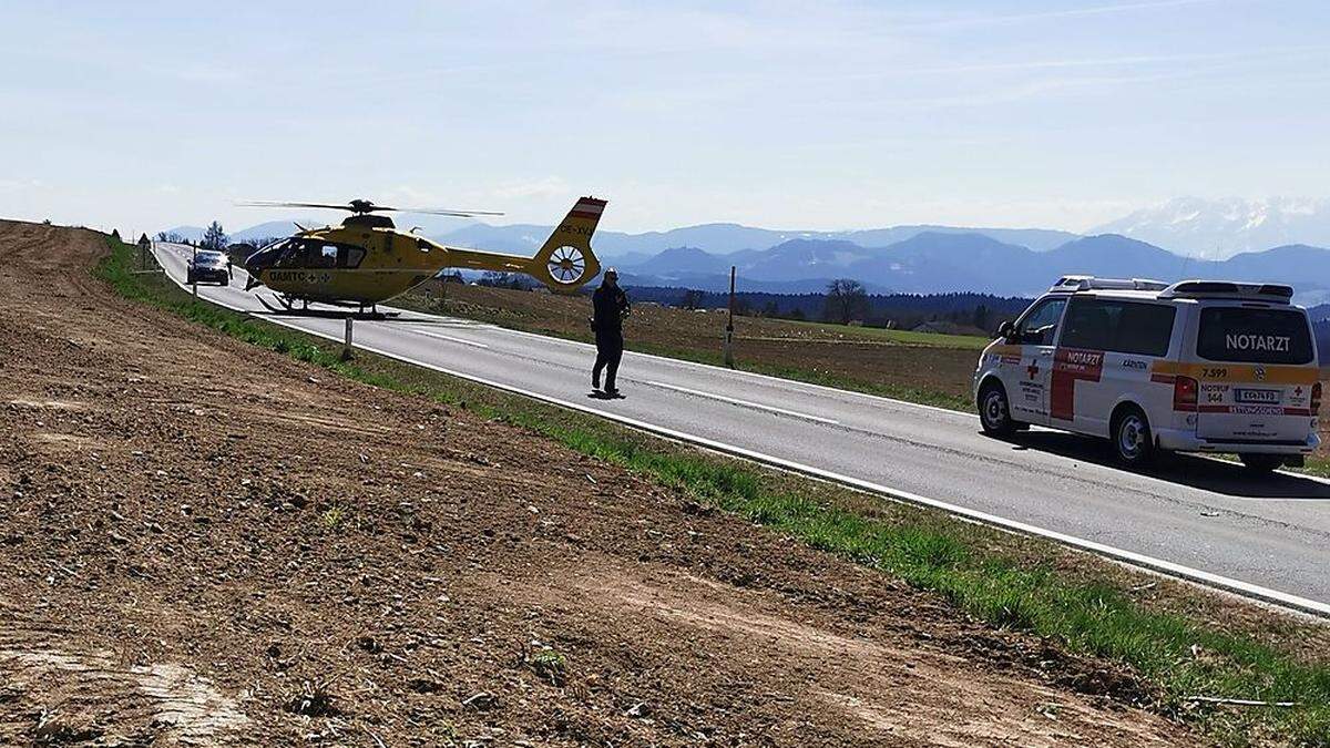 Der Rettungshubschrauber stand im Einsatz