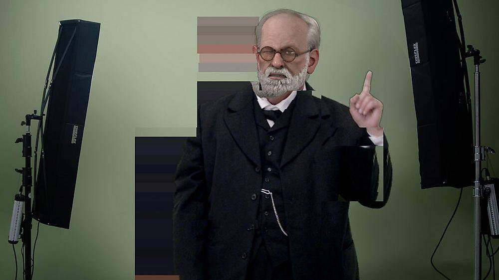 Ein Sigmund-Freud-Avatar begrüßt die Besucher der neuen herbst-Website 