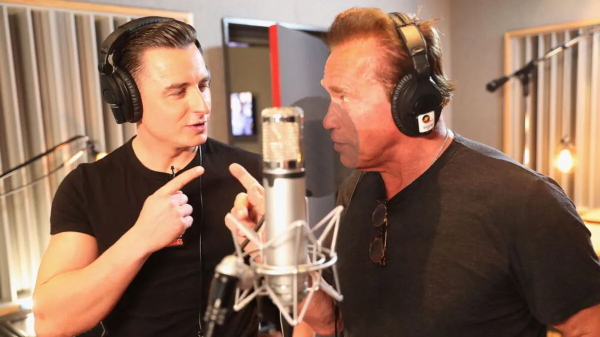 Gabalier und Schwarzenegger waren gemeinsam im Studio