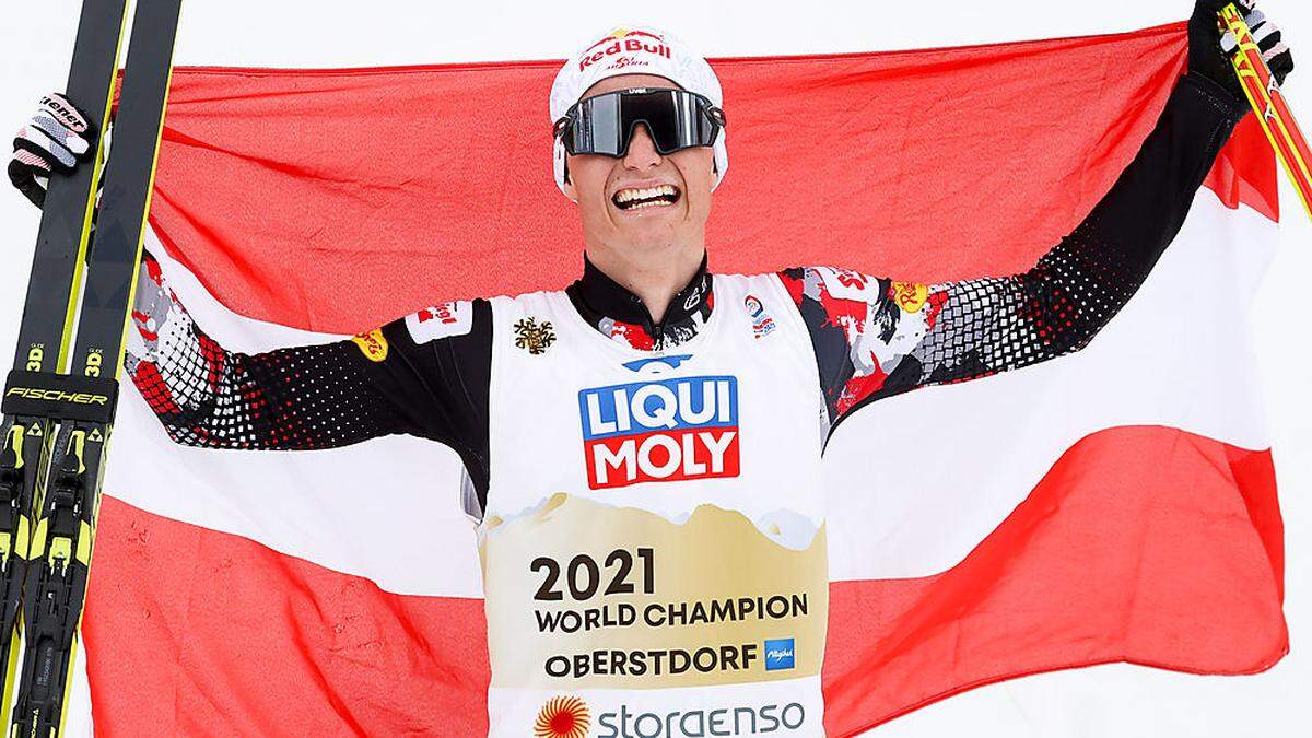 Johannes Lamparter kürte sich mit erst 19 Jahren zum Weltmeister in der Nordischen Kombination