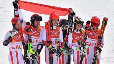Österreichs Athleten freuen sich über Platz zwei