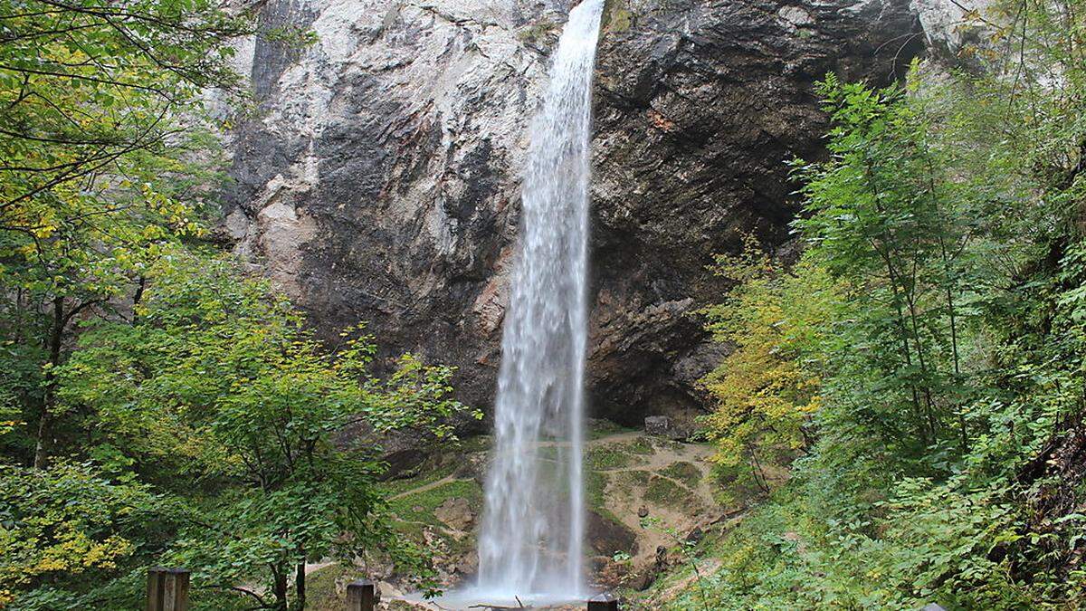 Klein, aber fein: der Wildensteiner Wasserfall in Gallizien