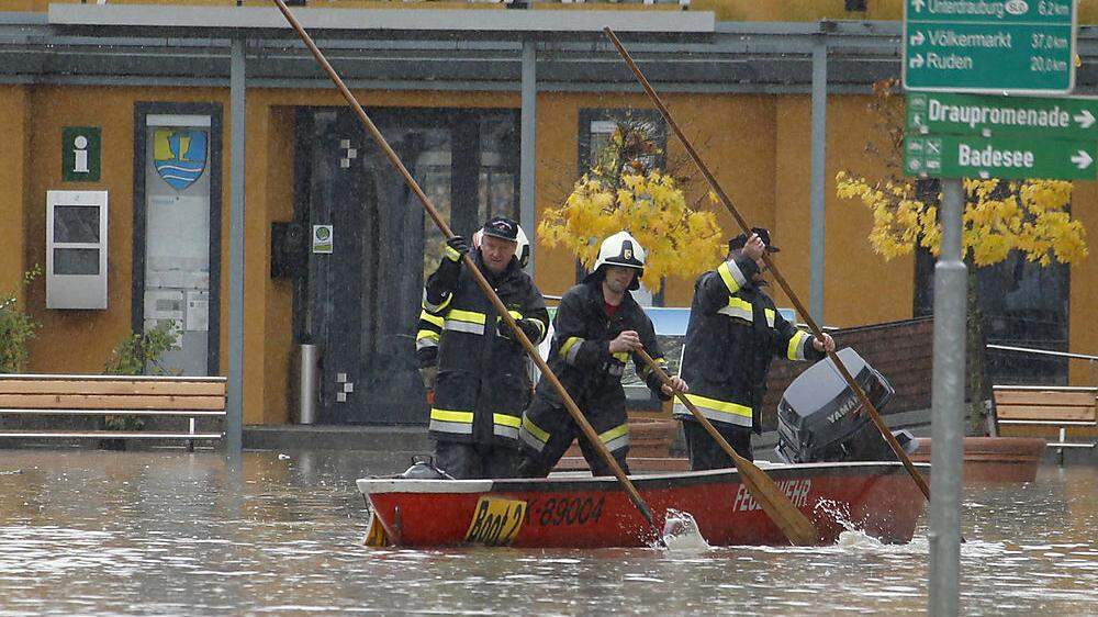 Verheerendes Hochwasser in Lavamünd 2012: In dem Kärntner Ort wurde damals Zivilschutzalarm ausgelöst 