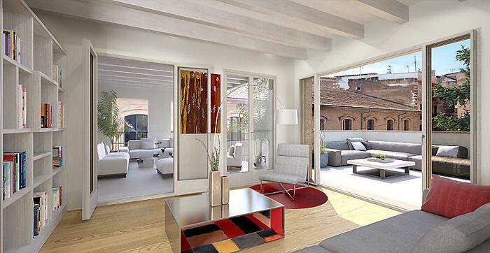 250 Quadratmeter großes, neues Apartment  mit Terrasse und Garagenplatz in Palma um 850.000 Euro.
