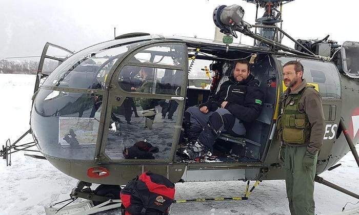 Armin Mitteregger, Hüttenwirt auf der Hochmölbinghütte, wurde heute durch einen Rettungsflug des Bundesheeres ins Tal geholt