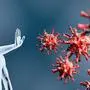 Man immune to coronavirus Covid-19. Immunity. 3D illustration