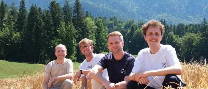 Die Köpfe hinter den Brauereien Vogelsang und Terra Cervisiae: Tilmann Vogelsang, Stefan Kirchengast sowie Lennart und Linus Vogelsang (v.l.)