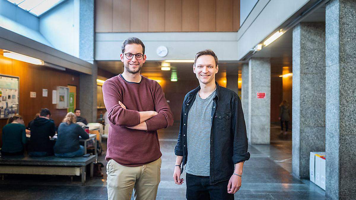 Vorklinik-Organisatoren Stefan Lobnig (links) und Niki Schwarz